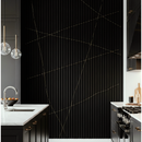 Painel Ripado Preto Gold - 2,90m Madeira Ecológica WPC – Sofisticado Interno