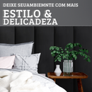 Cabeceira Modular Preto Adesiva Estofada – Design Sofisticado e Instalação Sem Furos