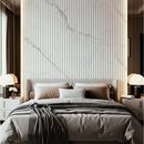 Painel Ripado Branco Rajado - 2,90m Madeira Ecológica WPC – Sofisticado Interno