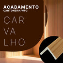 Acabamento Para Ripado WPC 96cm x 2,5cm x 2,5cm em L Kit Cantoneira