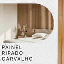 Kit 10 Painel Ripado fibra de madeira 96 x 16cm meia parede 23mm