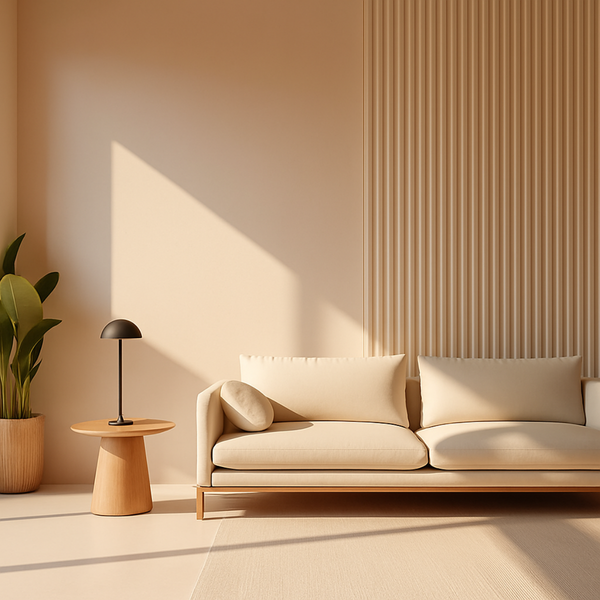 Painel Ripado Off White Cintilante - 2,80m Madeira Ecológica WPC – Sofisticado Interno
