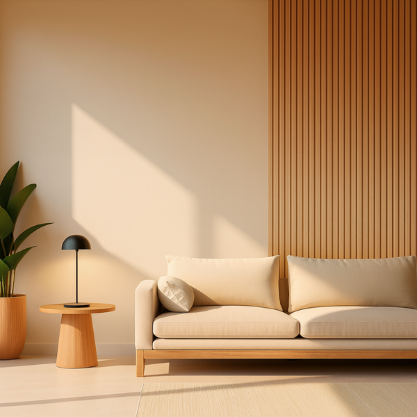 Painel Ripado Carvalho Natural- fibra de madeira WPC – Sofisticado Interno