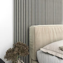 Painel Ripado Cinza - 2,90m Madeira Ecológica WPC – Sofisticado Interno