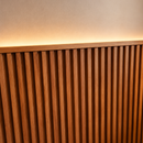 Kit 10 Painel Ripado fibra de madeira 96 x 16cm meia parede 23mm