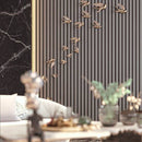 Painel Ripado Cinza - 2,90m Madeira Ecológica WPC – Sofisticado Interno