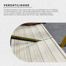 Kit 10 Painel Ripado fibra de madeira 96 x 16cm meia parede 23mm