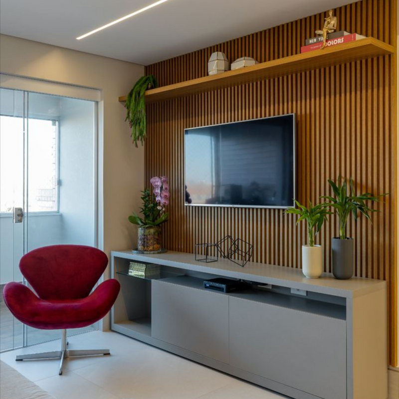 Painel Ripado Louro Freijó - 2,70m LANÇAMENTO WPC – Sofisticado Interno