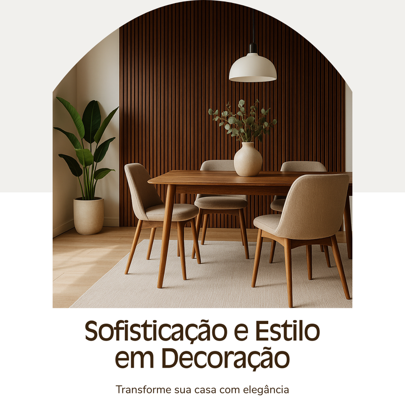 Painel Ripado Tabaco Natural - 2,80m Madeira Ecológica WPC – Sofisticado Interno
