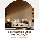 Painel Ripado Freijó - 2,90m Madeira Ecológica WPC – Sofisticado Interno