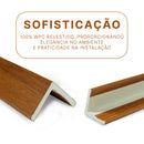 Acabamento Para Ripado WPC 96cm x 2,5cm x 2,5cm em L Kit Cantoneira