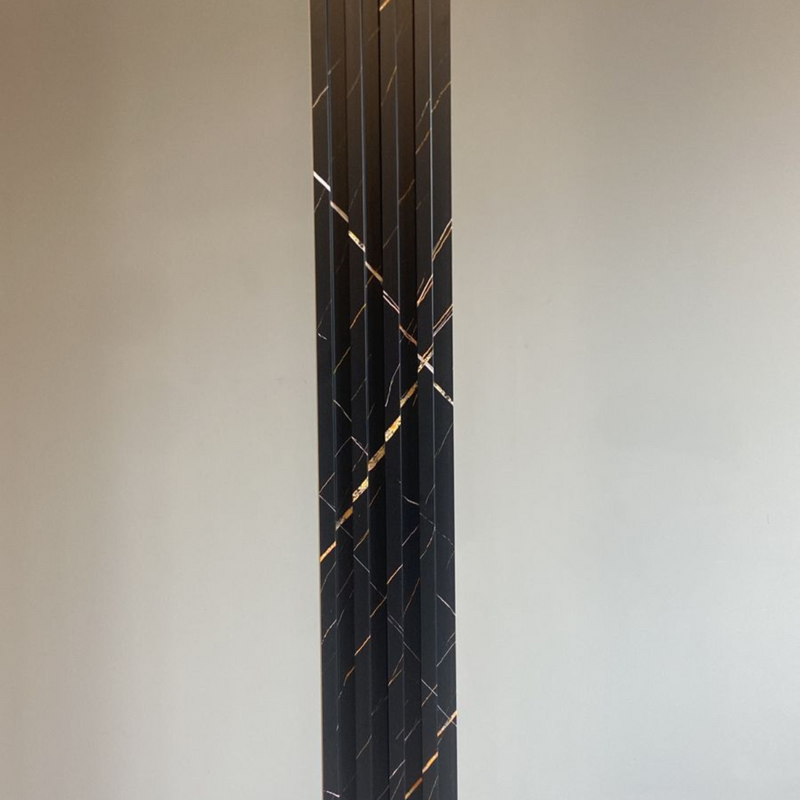 Painel Ripado Preto Gold - 2,80m Madeira Ecológica WPC – Sofisticado Interno