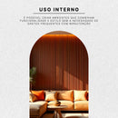 Kit Painel Ripado Carvalho 2,90m x 15cm x 9mm Madeira Ecológica WPC – Sofisticado Interno (Cópia)