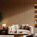 Painel Ripado Freijó - 2,90m Madeira Ecológica WPC – Sofisticado Interno