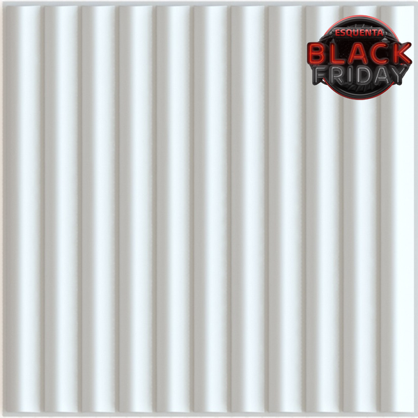 Placa 3D Ripado Autoadesiva – 50x50cm Revestimento Decorativo de Parede