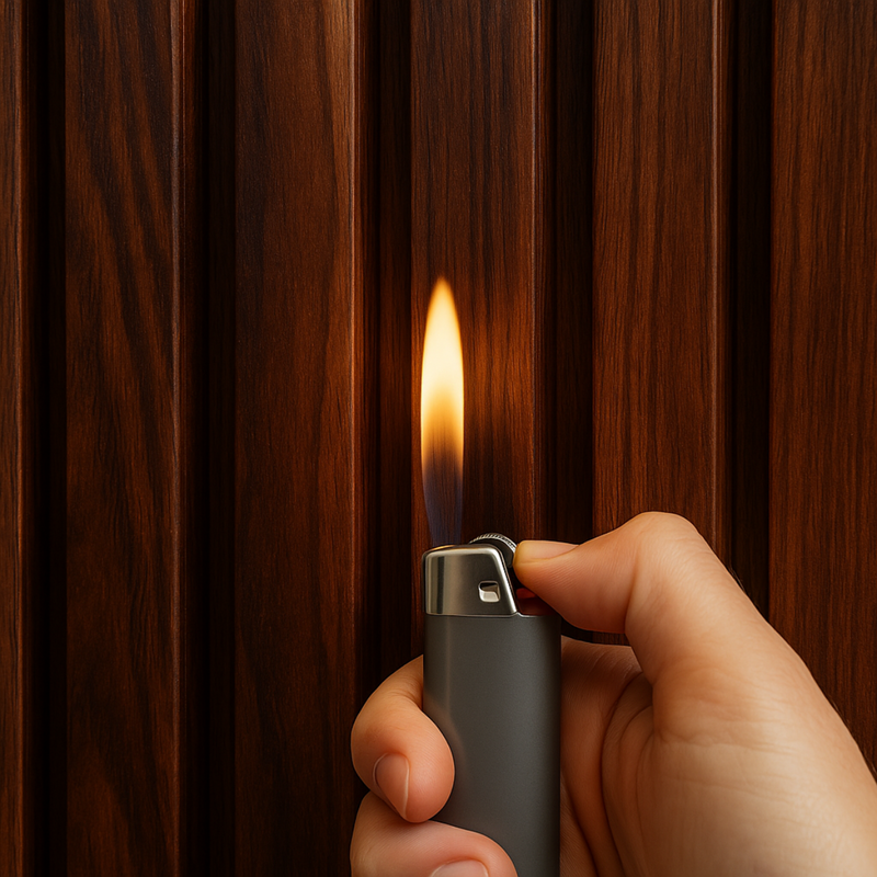 Painel Ripado Tabaco Natural - 2,80m Madeira Ecológica WPC – Sofisticado Interno