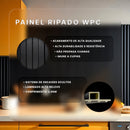 Painel Ripado WPC 2,90m x 15cm x 9mm Preto – Madeira Ecológica / 1, 5 ou 10 Peças