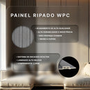 Painel Ripado WPC 2,90m x 15cm x 9mm Cinza – Madeira Ecológica / 1, 5 ou 10 Peças