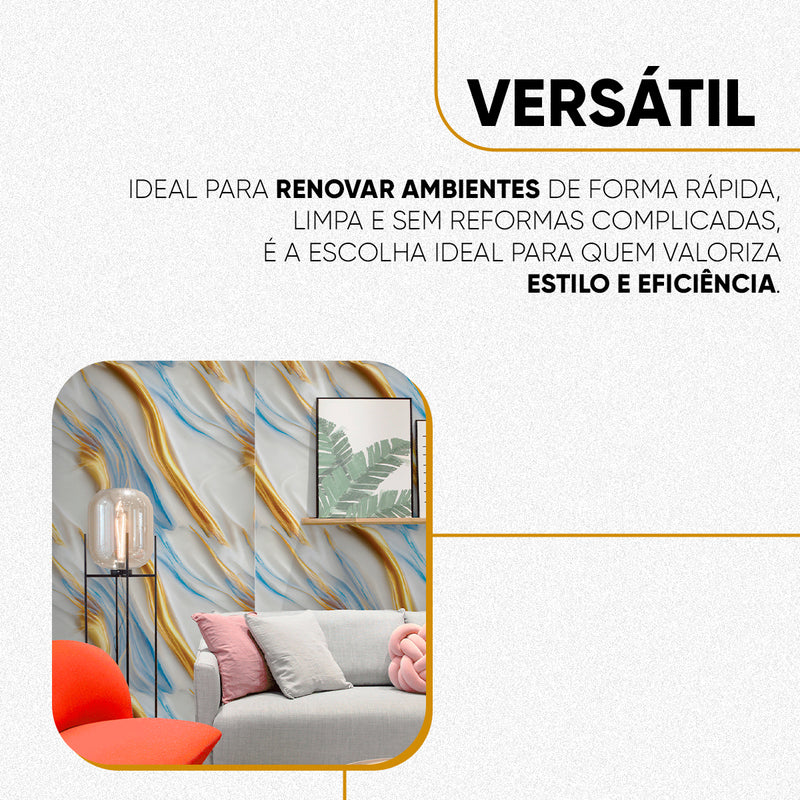Placa Mármore Vinílico Imperial 3mx1,20m – Revestimento Autocolante