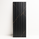 Painel Ripado Preto Gold - 2,90m Madeira Ecológica WPC – Sofisticado Interno