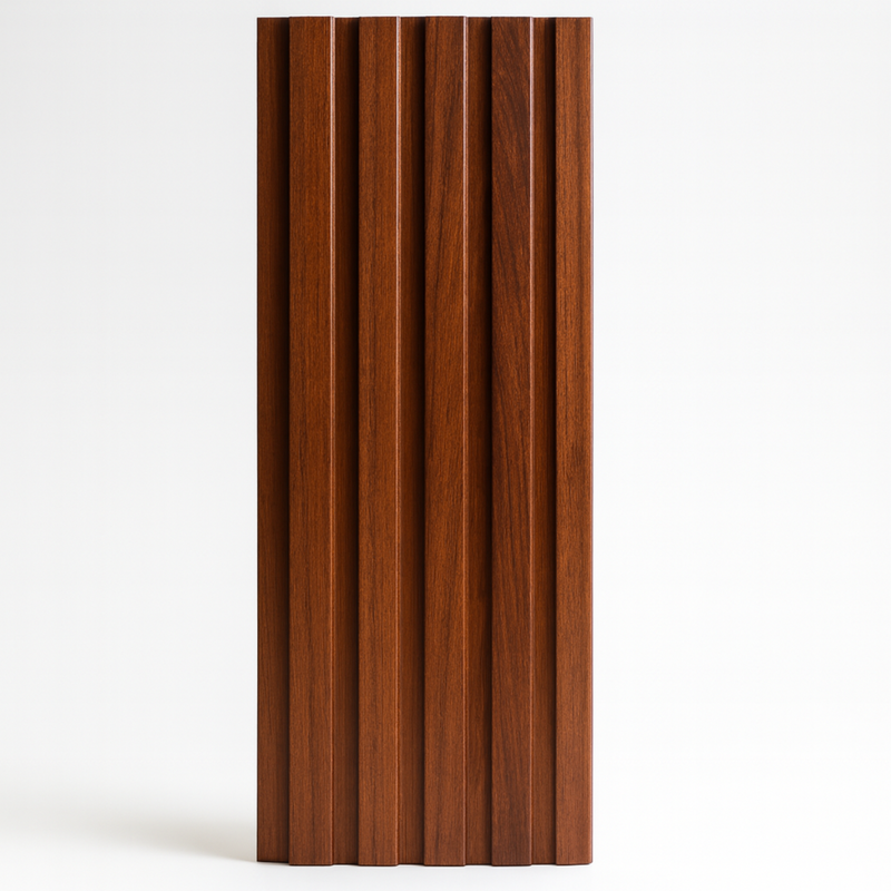 Painel Ripado Tabaco Natural - 2,80m Madeira Ecológica WPC – Sofisticado Interno