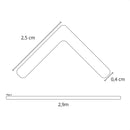 Acabamento Para Ripado WPC 96cm x 2,5cm x 2,5cm em L Kit Cantoneira