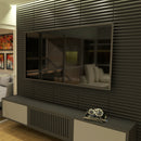 Placa 3D Ripado Autoadesiva – 50x50cm Revestimento Decorativo de Parede