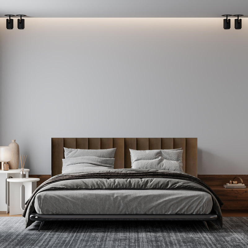 Cabeceira Modular Marrom Adesiva Estofada – Design Sofisticado e Instalação Sem Furos