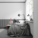 Cabeceira Modular Cinza Adesiva Estofada – Design Sofisticado e Instalação Sem Furos