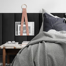 Cabeceira Modular Preto Adesiva Estofada – Design Sofisticado e Instalação Sem Furos