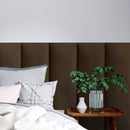 Cabeceira Modular Marrom Adesiva Estofada – Design Sofisticado e Instalação Sem Furos