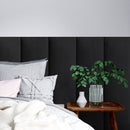 Cabeceira Modular Preto Adesiva Estofada – Design Sofisticado e Instalação Sem Furos