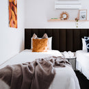 Cabeceira Modular Marrom Adesiva Estofada – Design Sofisticado e Instalação Sem Furos