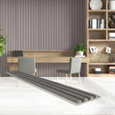 Painel Ripado Cinza - 2,90m Madeira Ecológica WPC – Sofisticado Interno