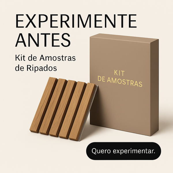 Kit mostruário 5 ripas com 10cm de altura - Amostras de cores lançamento