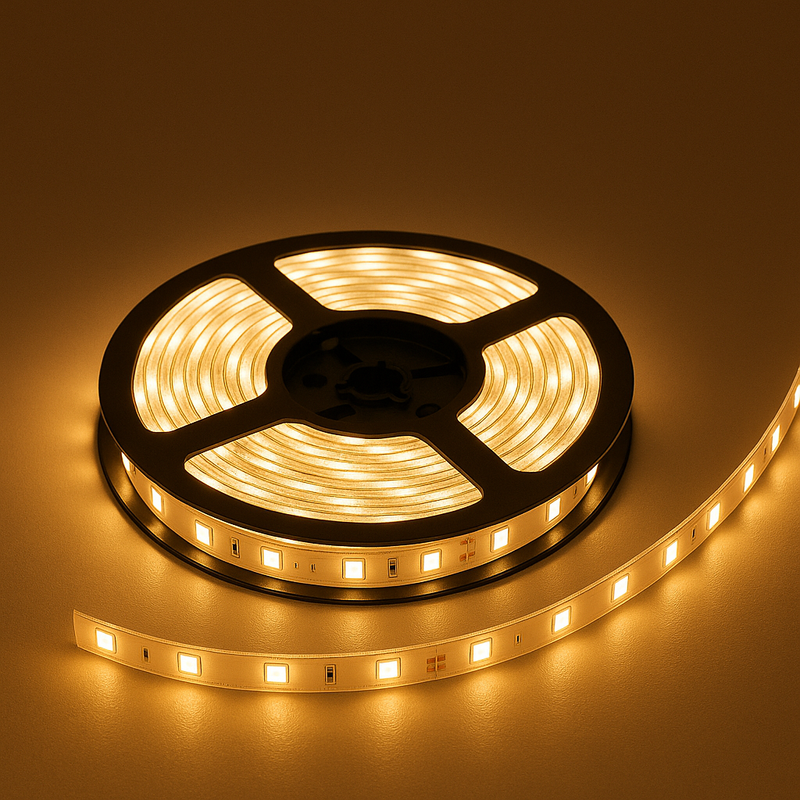 Kit Fita LED Autocolante 5m 240 leds com Fonte 10A  + Perfil de acabamento Ripado