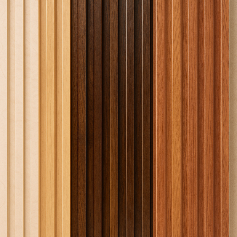 Painel Ripado Off White Cintilante - 2,80m Madeira Ecológica WPC – Sofisticado Interno
