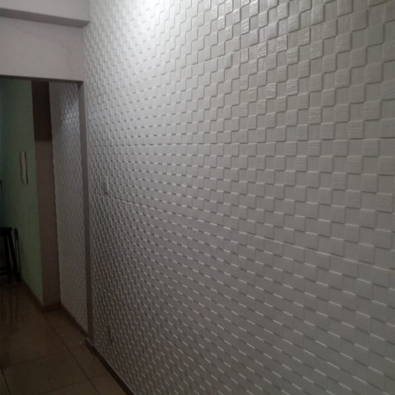 Painel 3D Cubos Espumado Autoadesivo – Isolante Térmico e Acústico Moderno