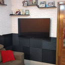 Placa 3D Ripado Autoadesiva – 50x50cm Revestimento Decorativo de Parede