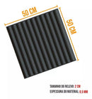 Placa 3D Ripado Autoadesiva – 50x50cm Revestimento Decorativo de Parede