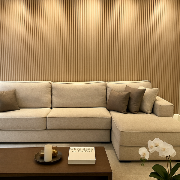 Painel Ripado Carvalho Natural- 2,70m LANÇAMENTO WPC – Sofisticado Interno