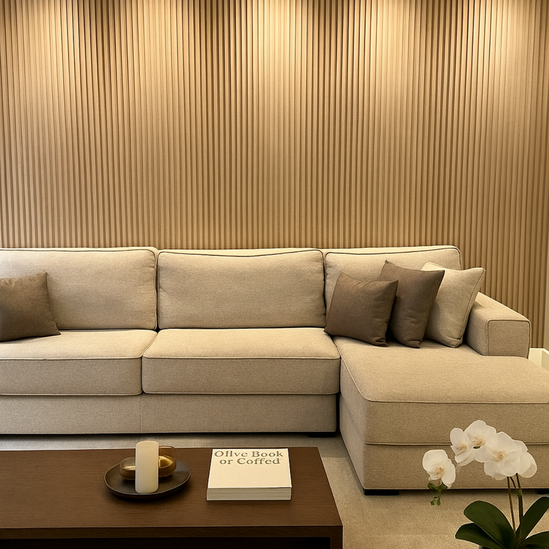 Painel Ripado Carvalho Natural- 2,70m LANÇAMENTO WPC – Sofisticado Interno