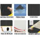 Placa 3D Ripado Autoadesiva – 50x50cm Revestimento Decorativo de Parede