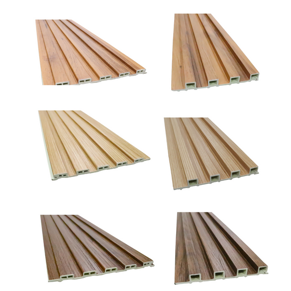 Kit mostruário 6 ripas com 10cm de altura - Amostras de espessura e cores