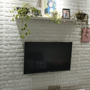 Placa 3D Tijolinho Autoadesiva – 50x50cm Revestimento Decorativo de Parede