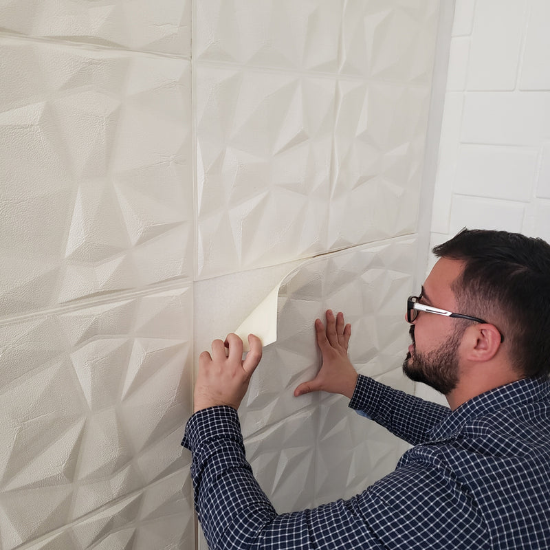 Painel 3D Diamante Espumado Autoadesivo – Isolante Térmico e Acústico Moderno