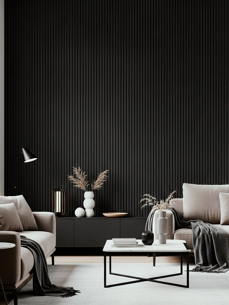 Painel Ripado Loft 2,90m x 25cm Madeira Ecológica WPC Sofisticado