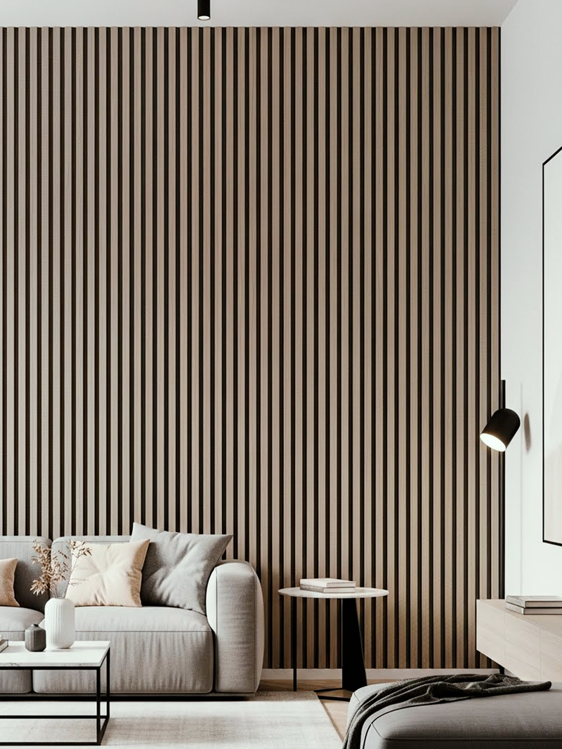 Painel Ripado Loft 2,90m x 25cm Madeira Ecológica WPC Sofisticado