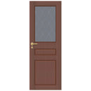 Papel de Parede Porta Madeira Marrom Com Visor