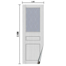 Papel de Parede Porta Madeira Marrom Com Visor